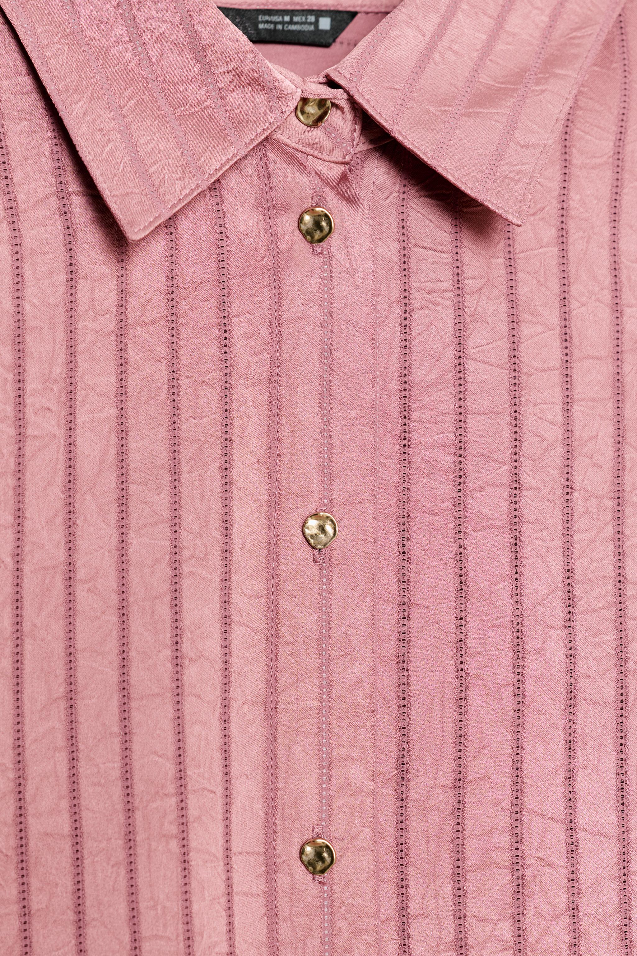 SATIN EFFECT STRIPED SHIRT